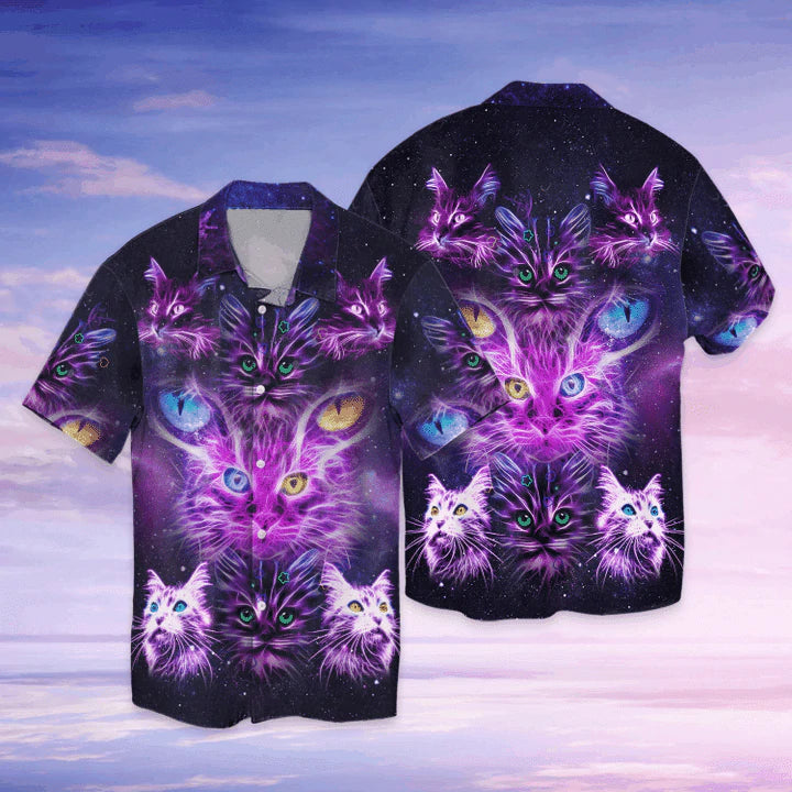 Cat Lover Cool Design - Aloha Hawaiian Shirts For Men & For Women Couples - HAW1123