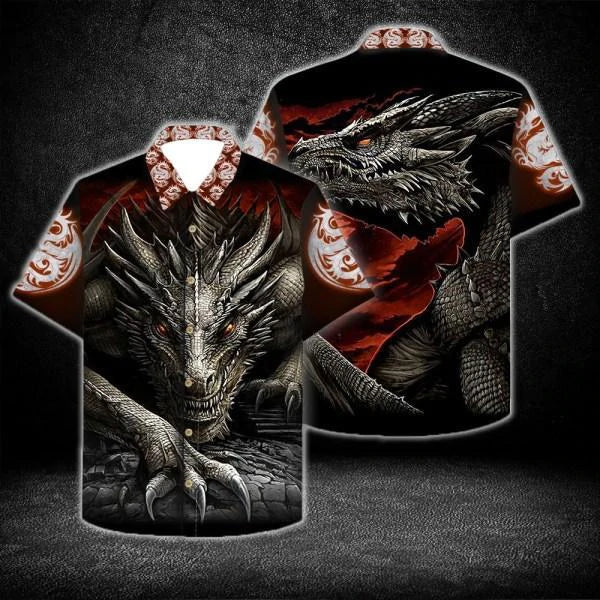 Black Dragon Aloha Cool Design - Aloha Hawaiian Shirts For Men & For Women Couples - HAW1077