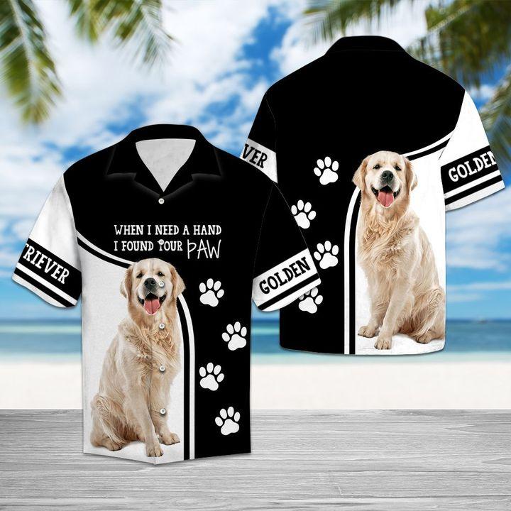 Cute Dog Golden Retriever Hawaiian Shirt  - Aloha Hawaiian Shirts For Men & For Women Couples - HAW1306