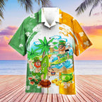 Green Irish Leprechaun Surfer St. Patrick's Day - Aloha Hawaiian Shirts For Men & For Women Couples -  Hawaiian Shirts St Patrick's Day