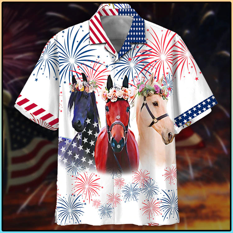 Beautiful Horse Cool Design - Aloha Hawaiian Shirts For Men & For Women Couples - HAW1213