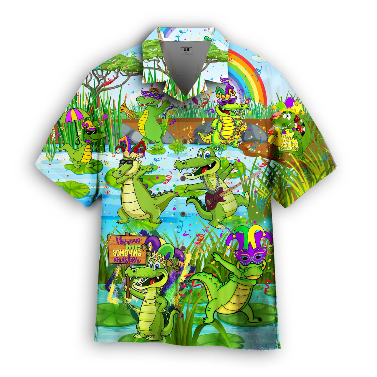 Mardi Gras Alligator - Aloha Hawaiian Shirts For Men & For Women