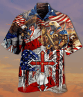 4th Of July Memorial Day American Flag  - Aloha Hawaiian Shirts For Men & For Women Couples - HAW1348