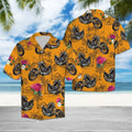 Funny Motor Tropical Flower Hawaiian Shirt  - Aloha Hawaiian Shirts For Men & For Women Couples - HAW1303