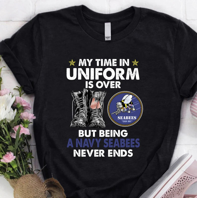 Mother's Day Navy Seabee Cool Design Unisex T-shirt For Men & For Women R1157