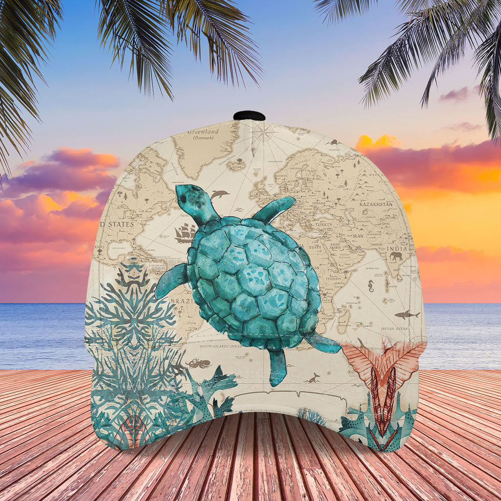 Amazing Turtle Summer Cool Design Baseball Custom All Over Print Cap 3D Print Cap C1017