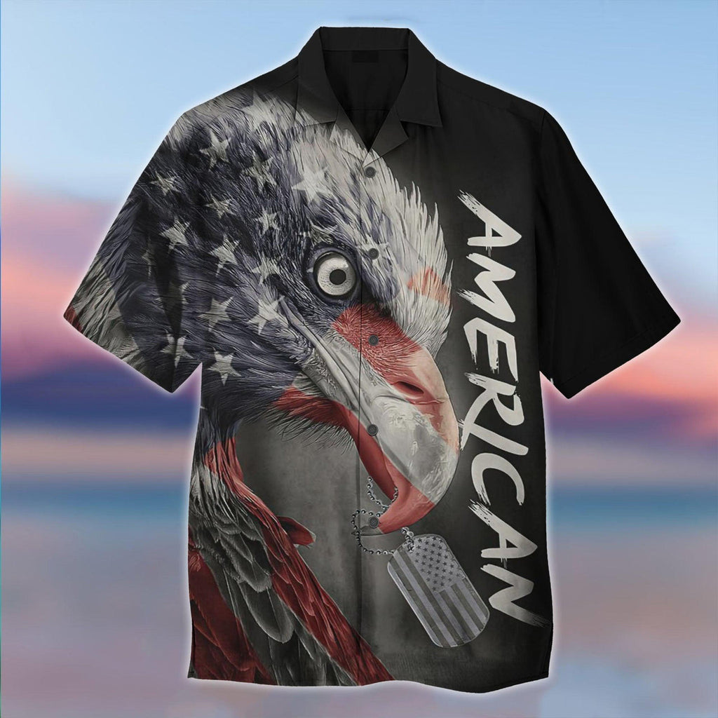 Veteran Day US Eagle Aloha Hawaiian Shirts For Men & For Women Couples - HAW1493