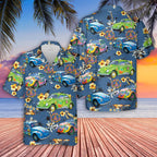 VW Beetle Hippie Aloha Hawaiian Shirts For Men & For Women Couples - HAW1482