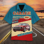 1969 Ford Mustang Restomod Aloha Hawaiian Short Sleeve Shirt For Men