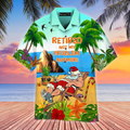 Retired Is Not My Problem Funny Stan Claus Aloha Hawaiian Shirts For Men & For Women - HAW1525