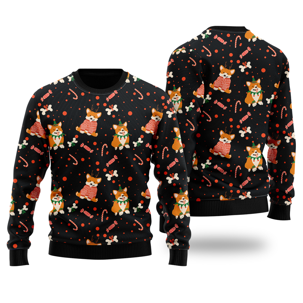 Cute Corgi for Dog Lovers Merry Christmas Ugly Christmas Sweater For Men & Women Adult - Christmas Gifts
