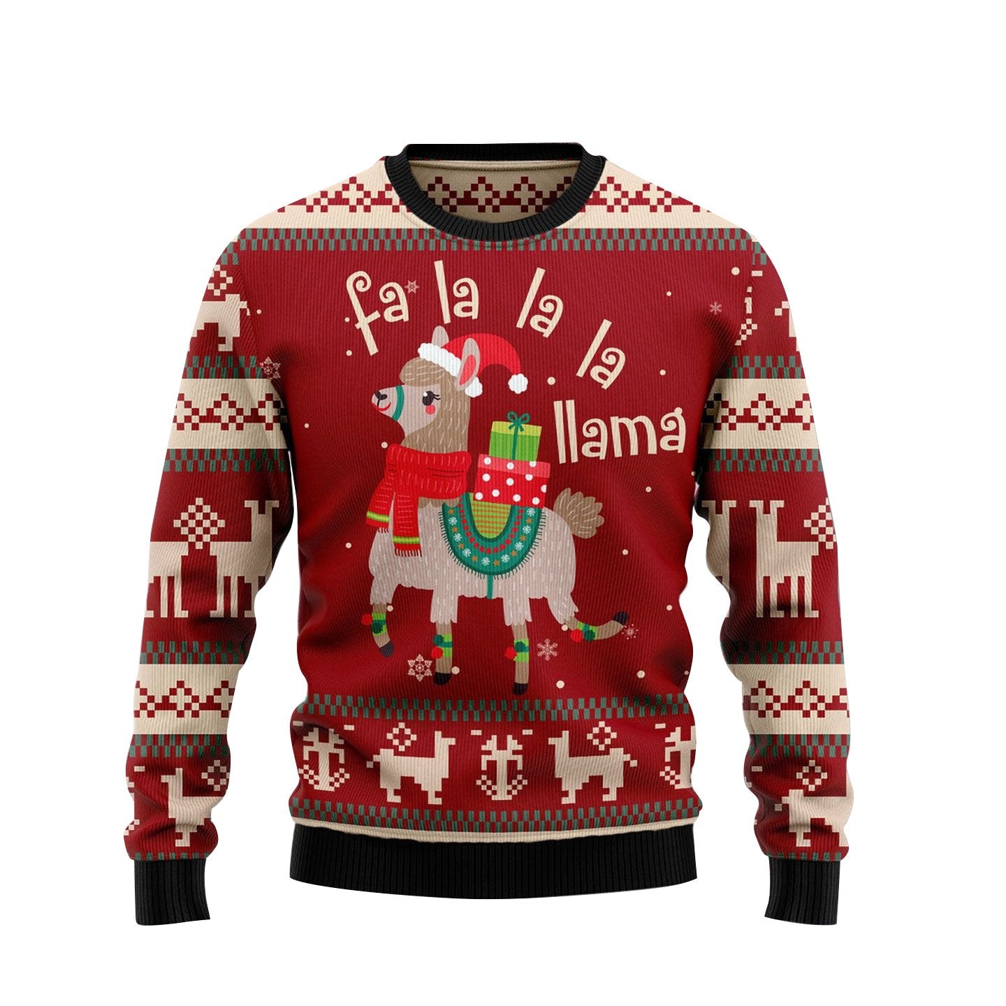 Llama Funny Christmas Ugly Christmas Sweater Gift For Men & Women