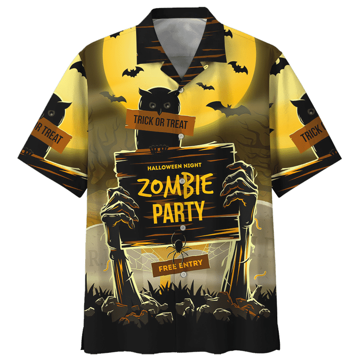 Halloween Zombie Party - Aloha Hawaiian Shirts For Men & For Women Couples - HAW1432