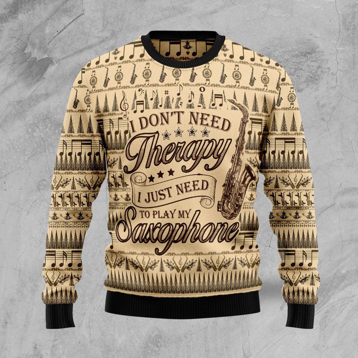 Saxophone Lover Ugly Christmas Sweater Gift For Men & Women Adult - Christmas Gifts