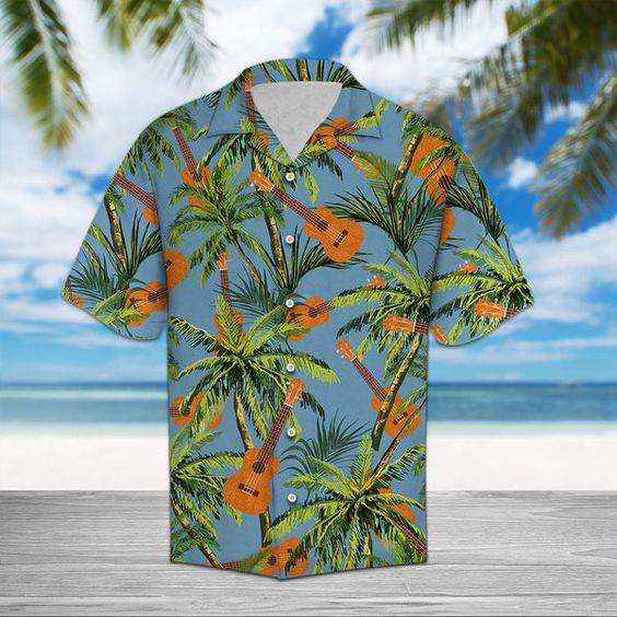 Ukulele Lovers Tropical Hawaiian Shirt  - Aloha Hawaiian Shirts For Men & For Women Couples - HAW1312